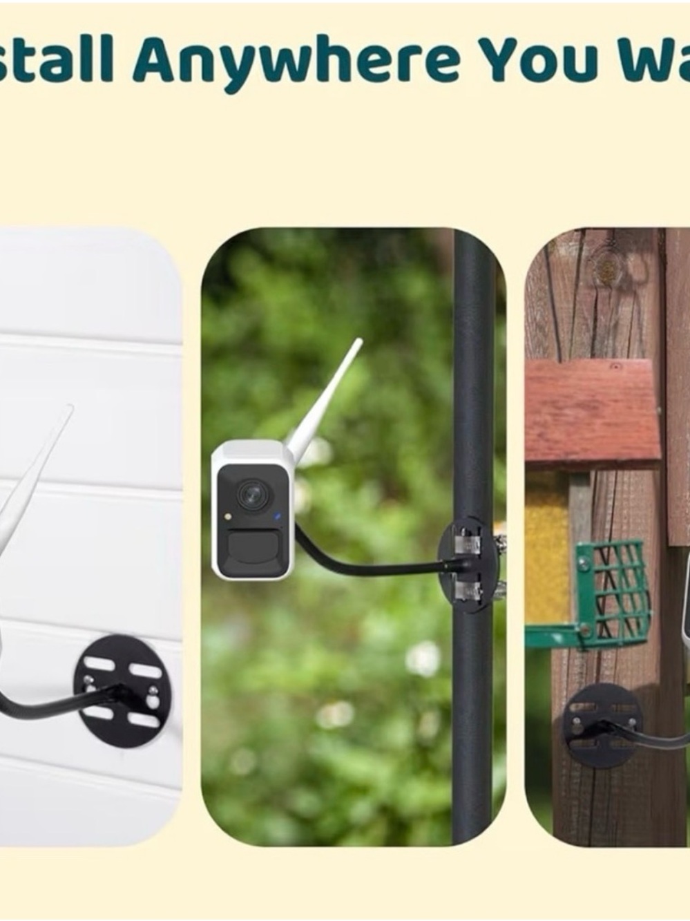 Wireless Outdoor Bird Watching
Camera - White & black
- Black and White